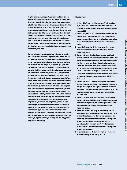 Vorschauseite 3: Evidence-based infection control - Vom Nachweis der Effektivität infektionspräventiver Maßnahmen