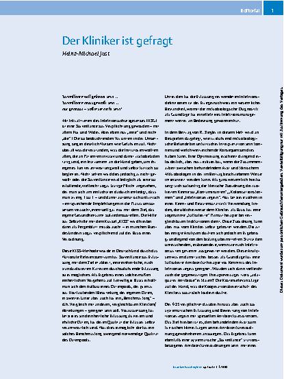 Vorschauseite 1: Der Kliniker ist gefragt