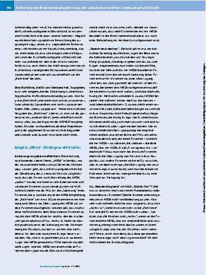 Vorschauseite 2: Befreiung der Krankenhaushygiene aus der selbstverschuldeten Unwissenschaftlichkeit