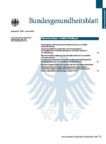 Vorschauseite 1: Bekanntmachungen—Amtliche Mitteilungen