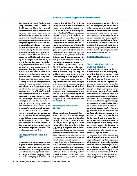 Vorschauseite 2: The future of epidemiology