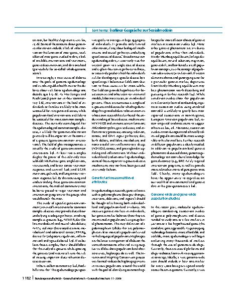 Vorschauseite 4: The future of epidemiology
