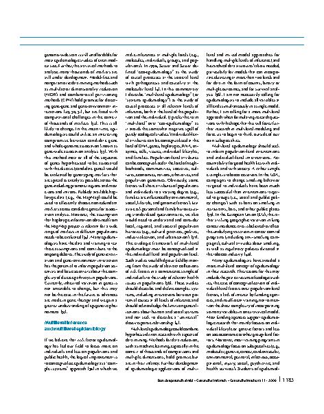 Vorschauseite 5: The future of epidemiology