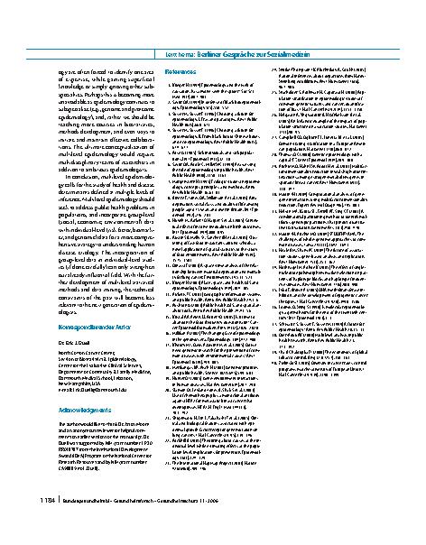 Vorschauseite 6: The future of epidemiology