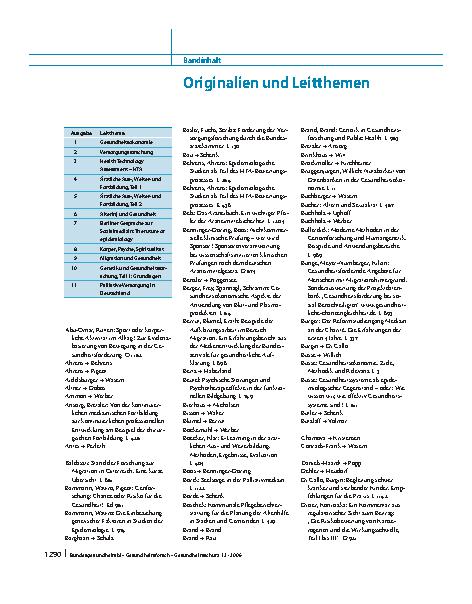 Vorschauseite 2: Bandinhalt Band 49 – 2006