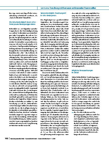Vorschauseite 4: Stammzellforschung aus rechtsvergleichender Sicht