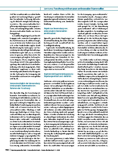 Vorschauseite 6: Stammzellforschung aus rechtsvergleichender Sicht