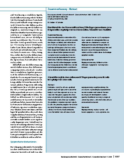 Vorschauseite 3: Durchbruch in der Stammzellforschung?
