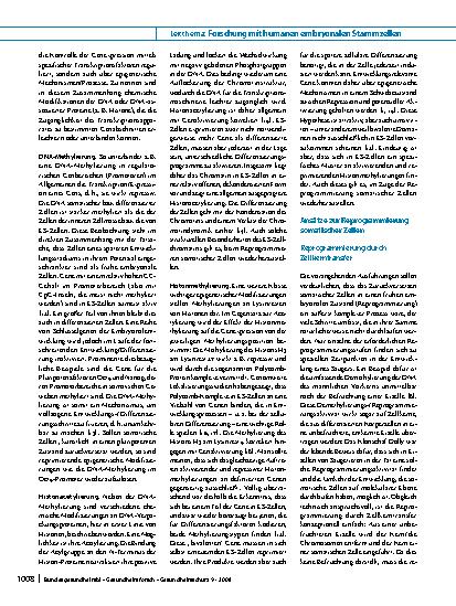 Vorschauseite 4: Durchbruch in der Stammzellforschung?