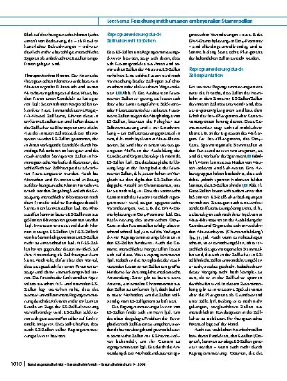 Vorschauseite 6: Durchbruch in der Stammzellforschung?