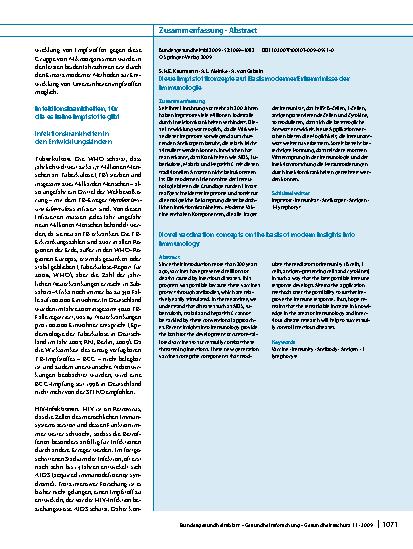 Vorschauseite 3: Neue Impfstoffkonzepte auf Basis moderner Erkenntnisse der Immunologie