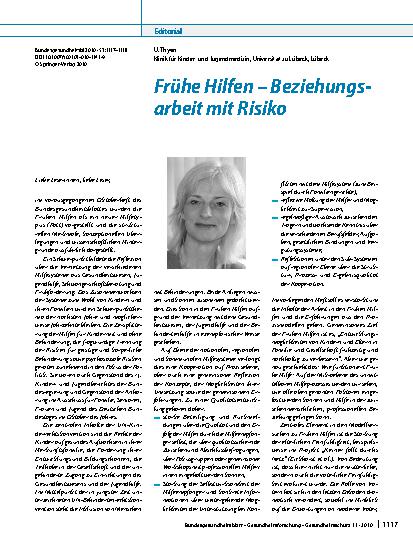Vorschauseite 1: Frühe Hilfen – Beziehungsarbeit mit Risiko