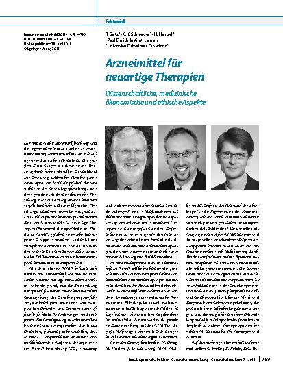 Vorschauseite 1: Arzneimittel für neuartige Therapien