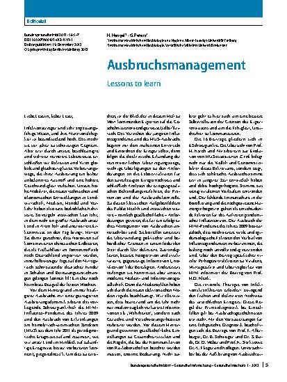 Vorschauseite 1: Ausbruchsmanagement
