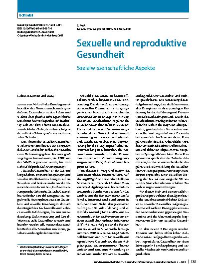 Vorschauseite 1: Sexuelle und reproduktive Gesundheit