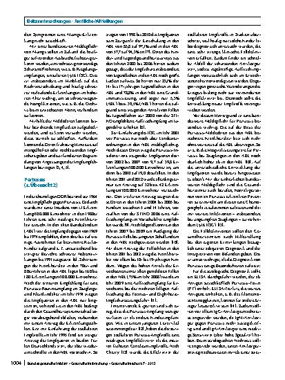Vorschauseite 2: Falldefinitionen zur Übermittlung von Erkrankungsund Todesfällen sowie von Erregernachweisen von Mumps, Pertussis, Röteln und Varizellen