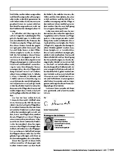 Vorschauseite 3: Pflegekräfte in Zeiten des demografischen Wandels