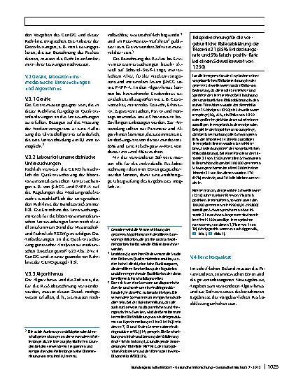 Vorschauseite 3: Richtlinie der Gendiagnostik-Kommission (GEKO) für die Anforderungen an die Durchführung der vorgeburtlichen Risikoabklärung sowie an die insoweit erforderlichen Maßnahmen zur Qua…