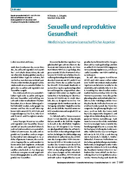 Vorschauseite 1: Sexuelle und reproduktive Gesundheit