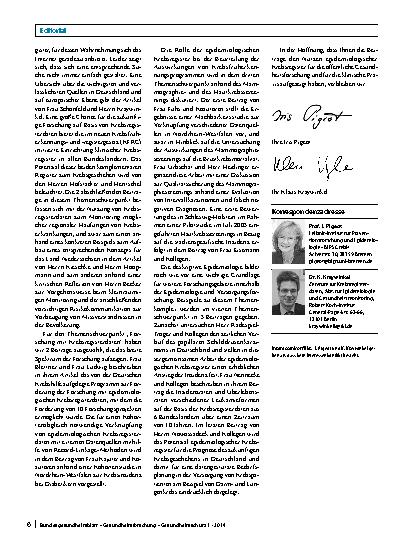 Vorschauseite 2: Epidemiologische Krebsregistrierung in Deutschland