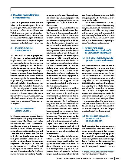 Vorschauseite 2: Beurteilung materialbürtiger Kontaminationen des Trinkwassers