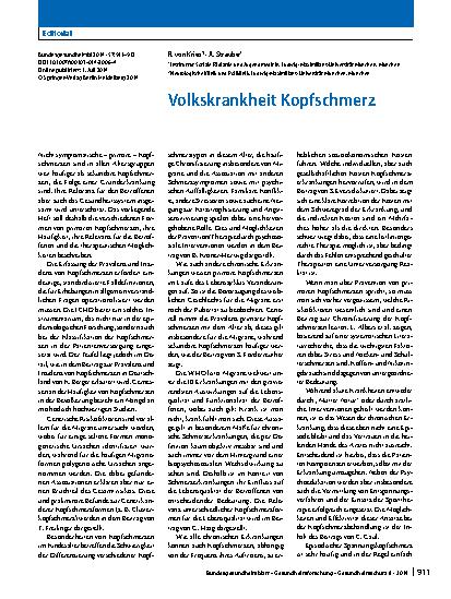 Vorschauseite 1: Volkskrankheit Kopfschmerz