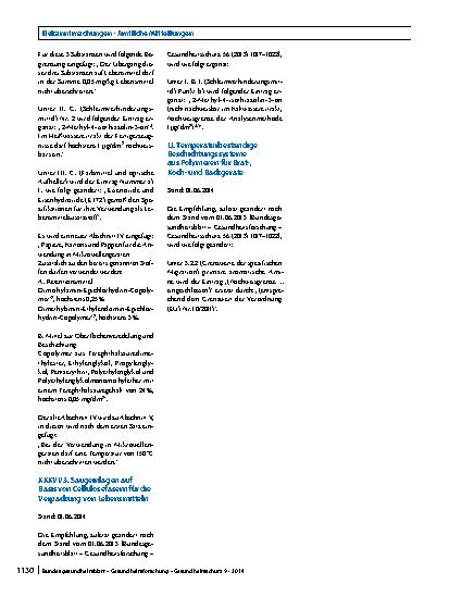 Vorschauseite 3: Gesundheitliche Beurteilung von Materialien und Gegenständen für den Lebensmittelkontakt im Rahmen des Lebensmittelund Futtermittelgesetzbuches