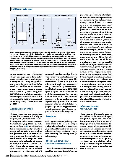 Vorschauseite 5: Comparison of stool collection on site versus at home in a population-based study