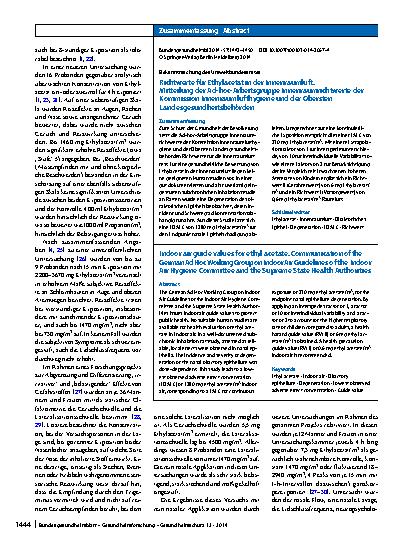 Vorschauseite 3: Richtwerte für Ethylacetat in der Innenraumluft