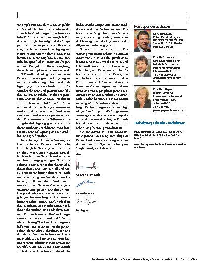 Vorschauseite 3: Nationale Kohorte – die größte Gesundheitsstudie Deutschlands