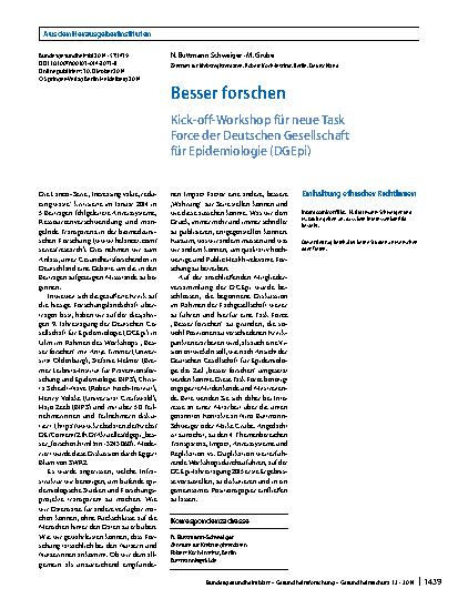Vorschauseite 1: Besser forschen