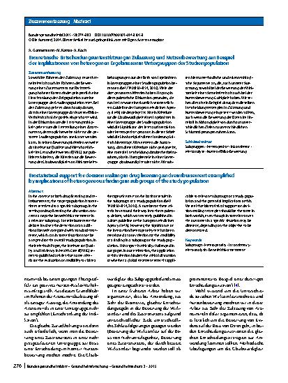 Vorschauseite 3: Biometrische Entscheidungsunterstützung in Zulassung und Nutzenbewertung am Beispiel der Implikationen von heterogenen Ergebnissen in Untergruppen der Studienpopulation