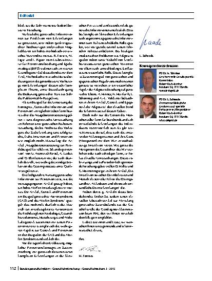 Vorschauseite 2: Genetische Information und Prävention