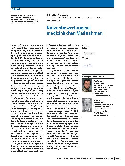 Vorschauseite 1: Nutzenbewertung bei medizinischen Maßnahmen