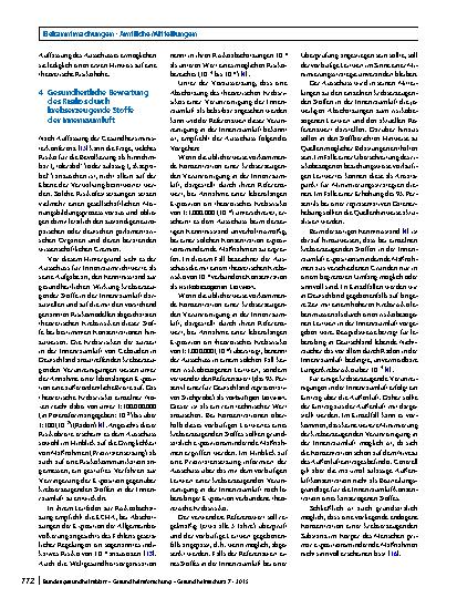 Vorschauseite 4: Gesundheitliche Bewertung krebserzeugender Verunreinigungen der Innenraumluft – erste Ergänzung zum Basisschema