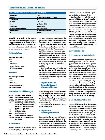 Vorschauseite 2: Stoffmonographie für N-Ethyl-2-pyrrolidon (NEP) und Human-Biomonitoring (HBM)-Werte für die Metaboliten 5-Hydroxy-NEP (5-HNEP) und 2-Hydroxy-N-ethylsuccinimid (2-HESI) im Urin