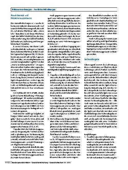 Vorschauseite 2: Empfehlung der Kommission Umweltmedizin am Robert Koch-Institut zu Moderne Lichtquellen