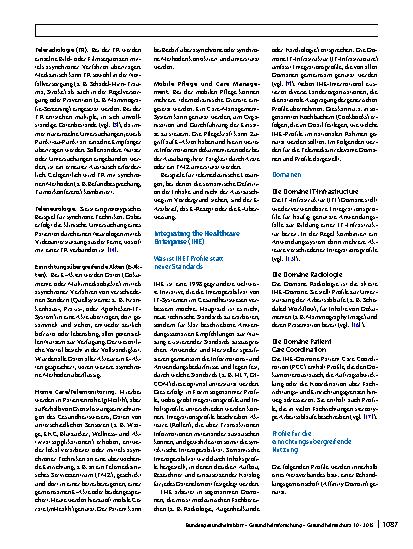 Vorschauseite 2: Die Rolle von Integrating the Healtcare Enterprise (IHE) in der Telemedizin