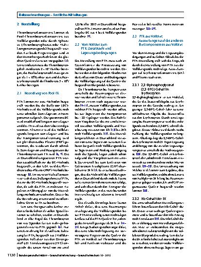 Vorschauseite 2: Wissenschaftliche Erläuterungen zur Stellungnahme „Bewertung von Aphereseund Pool-Thrombozytenkonzentraten“ des AK Blut vom 31. 03. 2015