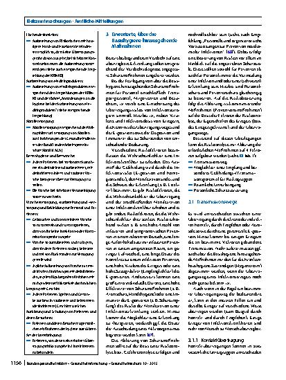 Vorschauseite 6: Infektionsprävention im Rahmen der Pflege und Behandlung von Patienten mit übertragbaren Krankheiten