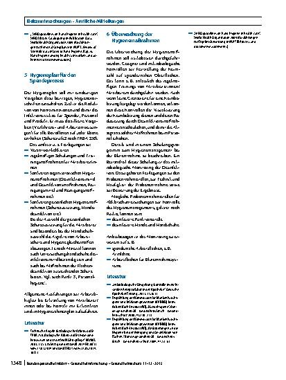 Vorschauseite 3: Hygienebedingungen bei Spendeprozessen und deren mikrobiologische Überwachung (s. § 31 Abs. 4 AMWHV*)
