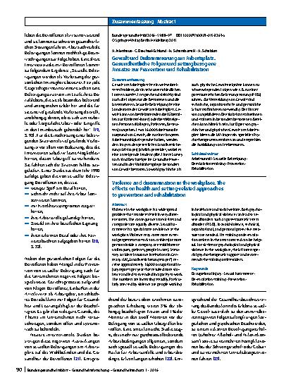 Vorschauseite 3: Gewalt und Diskriminierung am Arbeitsplatz