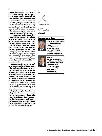 Vorschauseite 3: Gewalt und Gesundheit