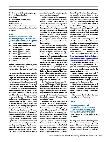Vorschauseite 2: Bekanntmachung der geprüften und anerkannten Mittel und Verfahren zur Bekämpfung von tieri-schen Schädlingen nach §18 Infektionsschutzge-setz