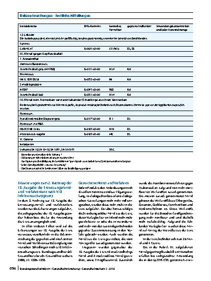 Vorschauseite 5: Bekanntmachung der geprüften und anerkannten Mittel und Verfahren zur Bekämpfung von tieri-schen Schädlingen nach §18 Infektionsschutzge-setz
