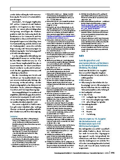 Vorschauseite 6: Bekanntmachung der geprüften und anerkannten Mittel und Verfahren zur Bekämpfung von tieri-schen Schädlingen nach §18 Infektionsschutzge-setz