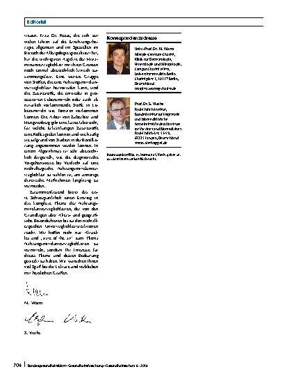 Vorschauseite 2: Editorial zum Schwerpunktheft Lebensmittelallergien und andere Lebensmittelunverträglichkeiten