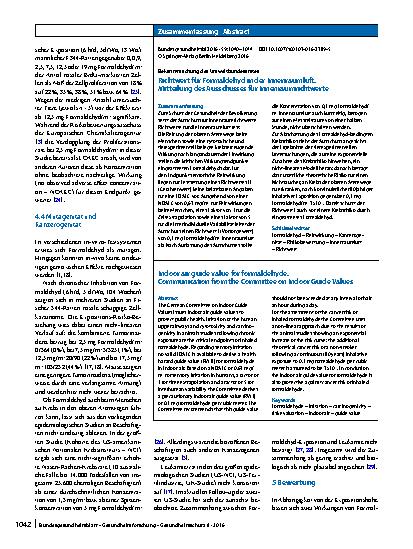 Vorschauseite 3: Richtwert für Formaldehyd in der Innenraumluft