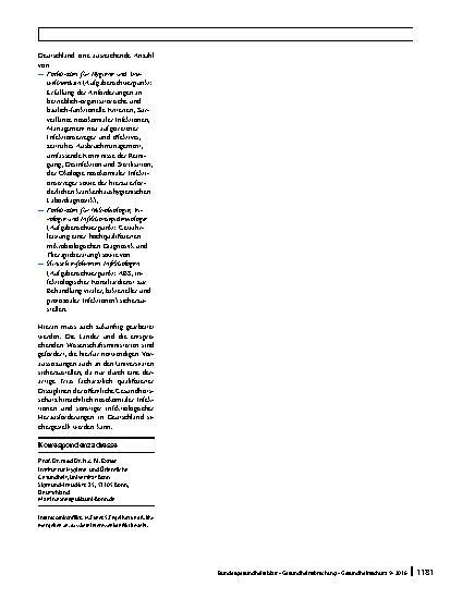 Vorschauseite 3: Empfehlung zum Kapazitätsumfang für die Betreuung von Krankenhäusern und anderen medizinischen Einrichtungen durch Krankenhaushygieniker/innen