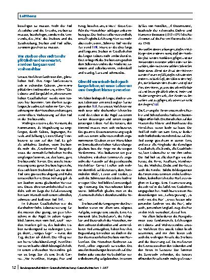 Vorschauseite 2: Sterben und Tod im gesellschaftlichen Wandel